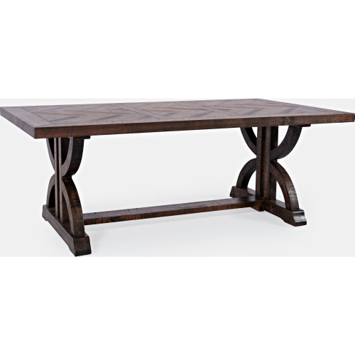 Fairview Coffee Table in Distressed Oak Finish Wood